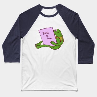 kermit the frog reading a book on reasons to live / the muppets meme Baseball T-Shirt